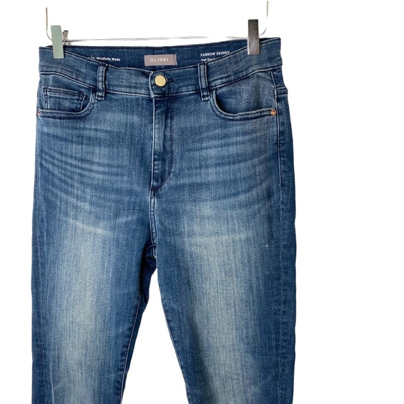 Anthropologie DL1961 Farrow Skinny High Rise Instasculpt Crop in Kasson Size 30 - Picture 3 of 9